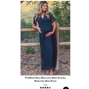 PinkBlush navy blue lace maternity dress 🤰🏼